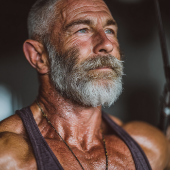 Літня пара займається спортом